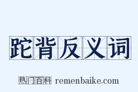 跎背反义词是什么意思的图片